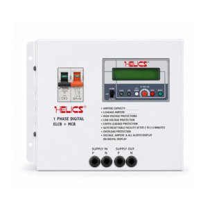 Home minimal-electronics 11 Helics Digital ELCB MCB Shock Guard with Voltage Protection and Display